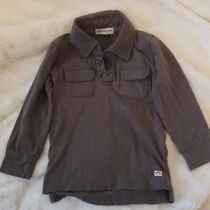Appaman grey long sleeve polo shirt w/pockets 2T